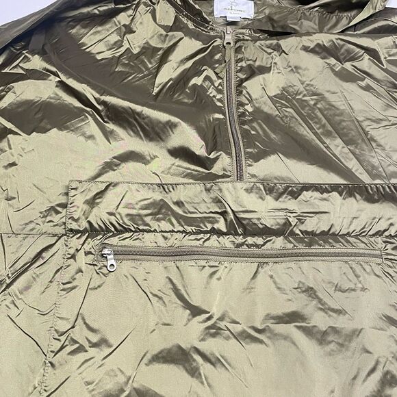 Aerie Offline Olive Green Shine Windbreaker Jacket - Picture 4 of 8